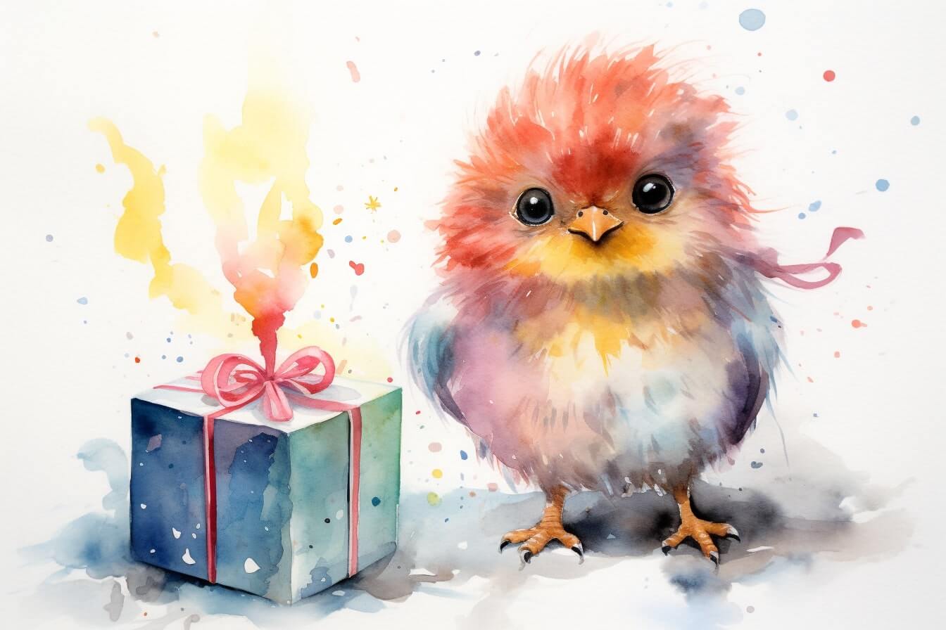 Kostenlose Geburtstagsbilder zum Downloaden und Teilen: Süsser Vogel