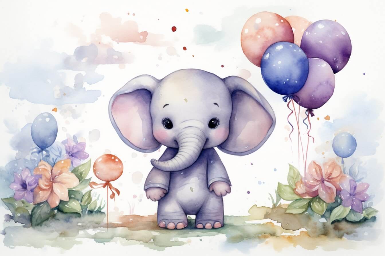 Kostenlose Geburtstagsbilder zum Downloaden und Teilen: Elefant