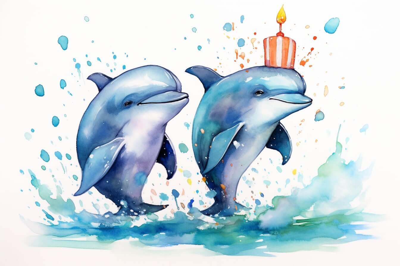 Kostenlose Geburtstagsbilder zum Downloaden und Teilen: Delfin