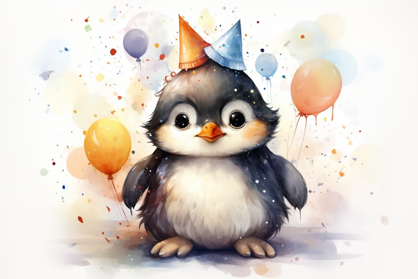 Kostenlose Geburtstagsbilder zum Downloaden und Teilen: Pinguin