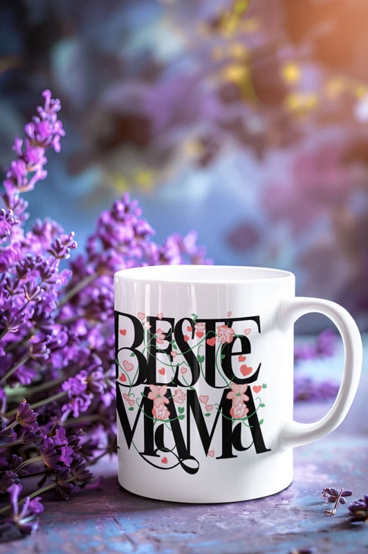 Schöne Weisse Tasse: Beste Mama